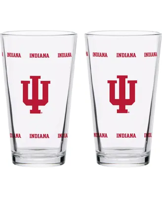 Indiana Hoosiers Two-Pack Knockout 16 Oz Pint Glass Set