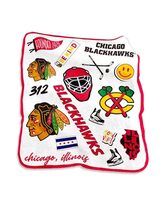 Chicago Blackhawks 50'' x 60'' Native Raschel Plush Throw Blanket
