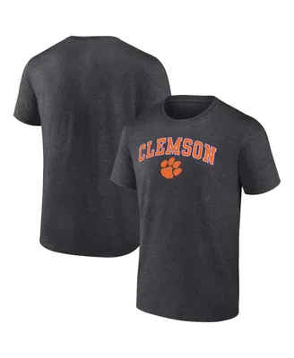 Men's Fanatics Heather Charcoal Clemson Tigers Campus T-shirt