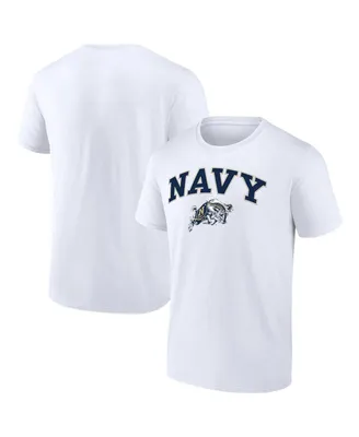 Men's Fanatics White Navy Midshipmen Campus T-shirt