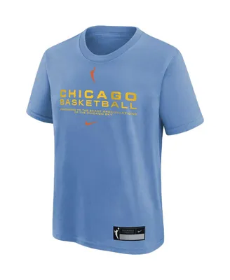 Big Boys and Girls Nike Sky Blue Chicago On Court Legend Essential Practice T-shirt