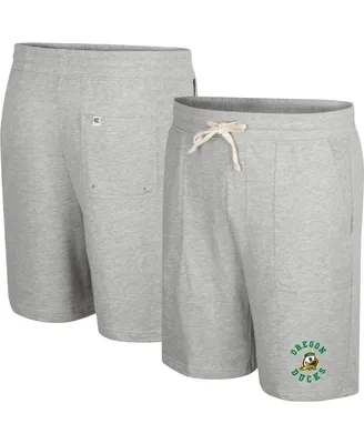 Men's Colosseum Heather Gray Oregon Ducks Love To Hear This Terry Shorts