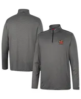 Men's Colosseum Charcoal Maryland Terrapins Logo Quarter-Zip Windshirt