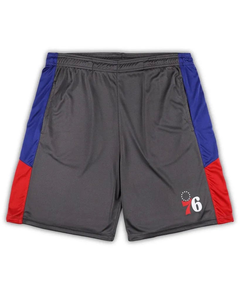 Men's Fanatics Gray Philadelphia 76ers Big and Tall Shorts