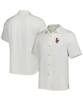 Men's Tommy Bahama White St. Louis Cardinals Sport Tropic Isles Camp Button-Up Shirt