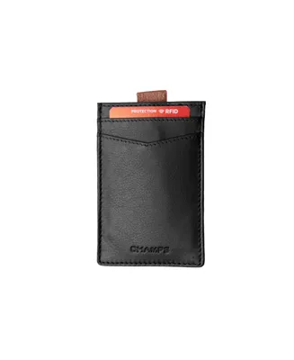 Champs Men's Smart Tap Leather Rfid Card Holder Gift Box