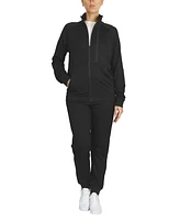 Galaxy By Harvic Women's Moisture Wicking Performance Active Track Jacket and Jogger Set