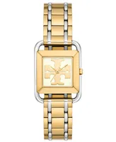 Tory Burch Women's The Miller Square Two-Tone Stainless Steel Bracelet Watch 30m