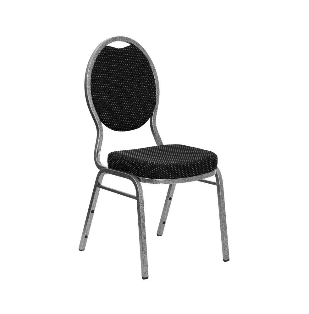 Emma+Oliver Teardrop Back Stacking Banquet Dining Chair