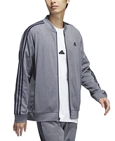 adidas Men's Tricot Heathered Logo Track Jacket