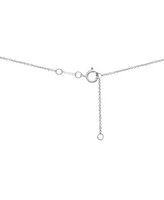 Wrapped Diamond Vertical Line Lariat Necklace (1/3 ct. t.w.) in 10k White Gold, 17" + 1" extender, Created for Macy's