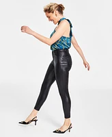 I.n.c. International Concepts Women's Faux-Leather Skinny Pants, Created for Macy's