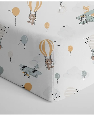 Living Textiles Baby Boys Printed Jersey Crib Sheet