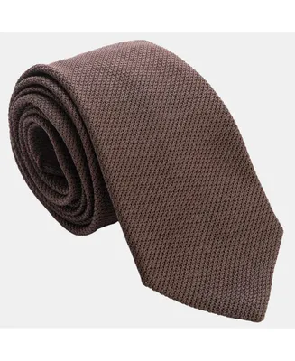 Elizabetta Big & Tall Mocha - Silk Grenadine Tie for Men