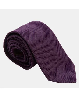 Elizabetta Big & Tall Plum - Silk Grenadine Tie for Men