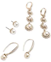 Marchesa Pave & Imitation Pearl Drop Earrings