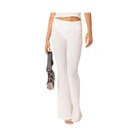 Women's Amalia Textured Knit Fold Over Pants