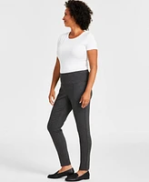 Style & Co Women's Mid-Rise Ponte-Knit Pants with Tummy Control, Created for Macy's