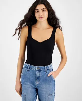 And Now This Women's Ponte-Knit Sweetheart-Neck Bodysuit, Created for Macy's