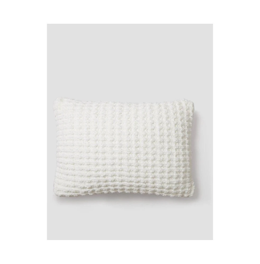 Sunday Citizen Snug Waffle Decorative Pillow, 12" x 18"
