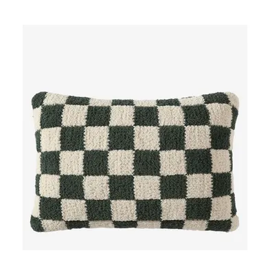 Sunday Citizen Checkerboard Decorative Pillow, 12" x 18"