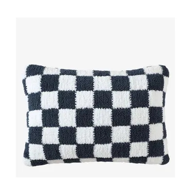 Sunday Citizen Checkerboard Decorative Pillow, 12" x 18"