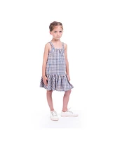 Imoga Collection Big Girls Nova Shore Check and Tie Tye Dress