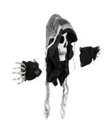 10" Spooky Skeleton 3-d Halloween Window Decoration Set, 3-Piece