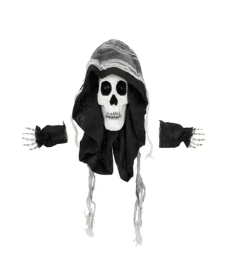 10" Spooky Skeleton 3-d Halloween Window Decoration Set, 3-Piece