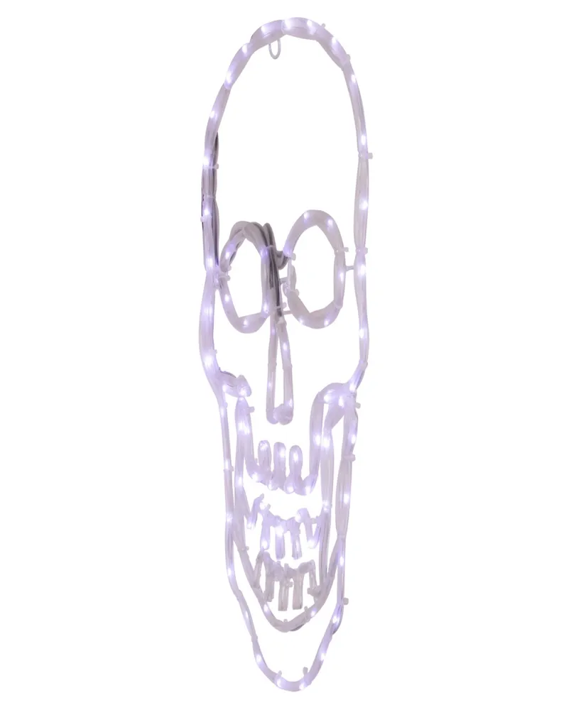 18" Skull 4 Function Led Lighted Halloween Window Silhouette