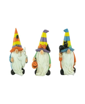 Set of 3 Halloween Gnomes Decoration, 6"