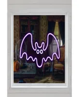15" Led Lighted Neon Style Bat Halloween Window Silhouette
