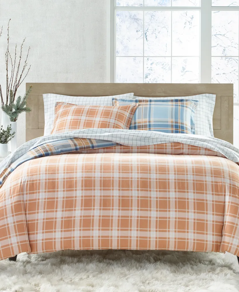 Charter Club Homespun Plaid Flannel Comforter, Full/Queen, Created for Macy's