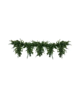 6' x 18" Mixed Pine Artificial Christmas Icicle Garland Unlit