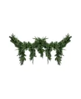 6' x 18" Mixed Pine Artificial Christmas Icicle Garland Unlit