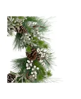 Glittered Berry and Pinecone Artificial Christmas Wreath 30" Unlit