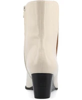 Journee Collection Women's Kylo Stacked Wedge Ankle Booties