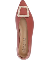 Journee Collection Women's Elowen Tru Comfort Foam Slip On Slim Squared Off Pointed Toe Flats