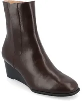 Journee Collection Women's Kylo Stacked Wedge Ankle Booties