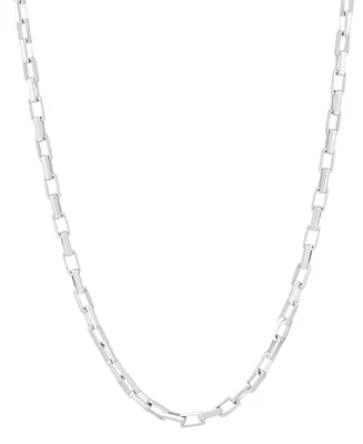 Giani Bernini Polished Rectangular Cable Link 18" Chain Necklace, Created for Macy's