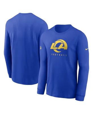 Men's Nike Royal Los Angeles Rams Sideline Performance Long Sleeve T-shirt