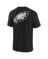 Men's and Women's Fanatics Signature Black Philadelphia Eagles Super Soft Short Sleeve T-shirt