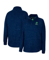 Women's Colosseum Navy Notre Dame Fighting Irish Natalie Speckled Quarter-Snap Top