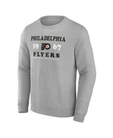 Men's Fanatics Heather Charcoal Philadelphia Flyers Fierce Competitor Pullover Sweatshirt