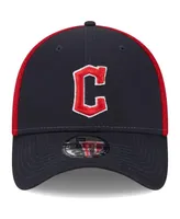 Men's New Era Navy Cleveland Guardians Team Neo 39THIRTY Flex Hat