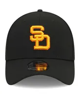 Men's New Era Black San Diego Padres Logo 39THIRTY Flex Hat