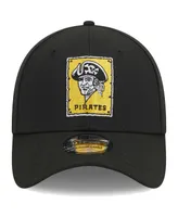 Men's New Era Black Pittsburgh Pirates Logo 39THIRTY Flex Hat