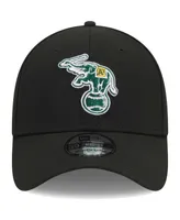 Men's New Era Black Oakland Athletics Logo 39THIRTY Flex Hat