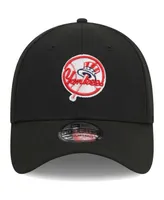 Men's New Era Black York Yankees Logo 39THIRTY Flex Hat