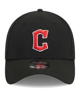 Men's New Era Black Cleveland Guardians Logo 39THIRTY Flex Hat